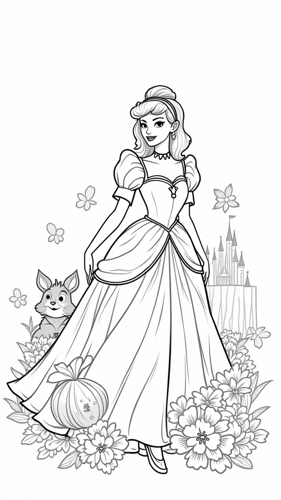 coloriages de princesse Cendrillon Disney